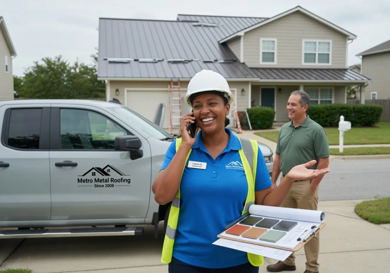 Storm Damage Metal Roof Repair in West Sayville, NY